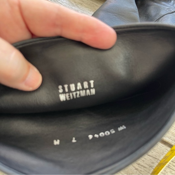 Stuart Weitzman Black Over the Knee Wedge Boots Womens Size 7 - Picture 12 of 12